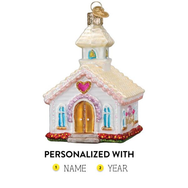 Wedding Chapel Ornament - Old World Christmas - Image 2