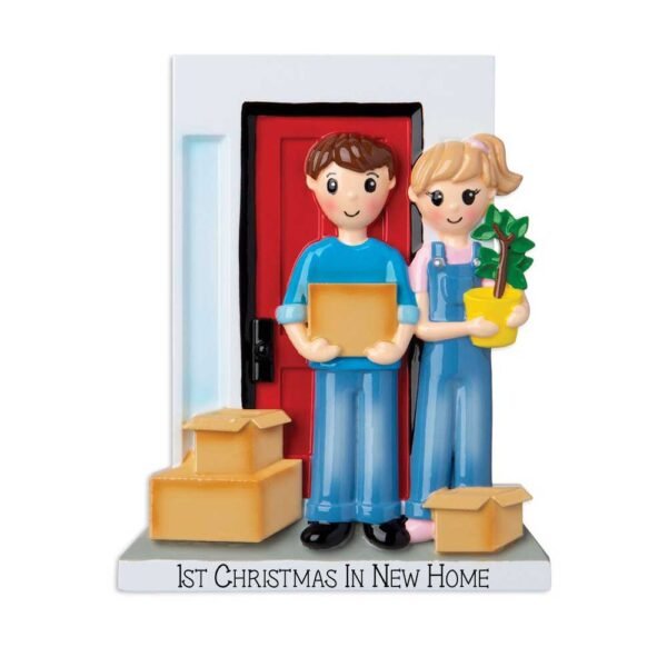 Personalized 1st Christmas in Our New Home Couple Ornament - Image 2