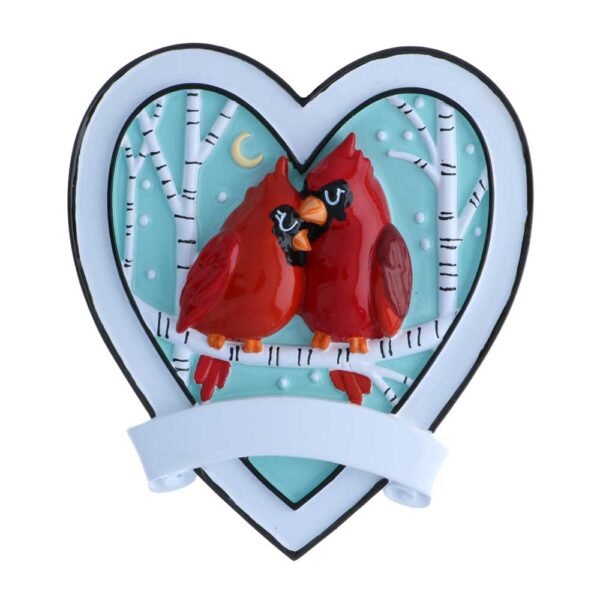 Personalized Cardinal Couple Ornament - Image 2