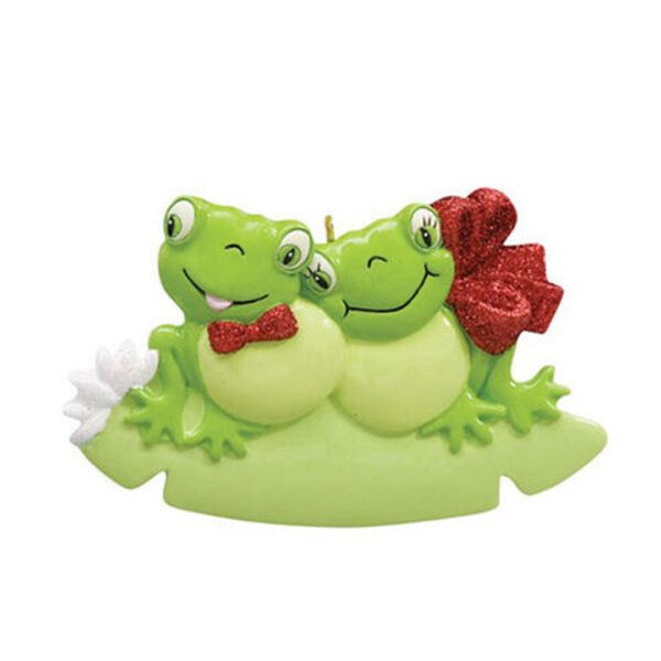 Personalized Frog Couple Ornament - Image 2