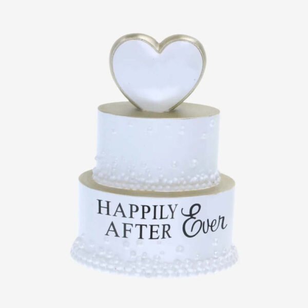 Personalized Happily Ever After Wedding Cake Ornament - Image 2