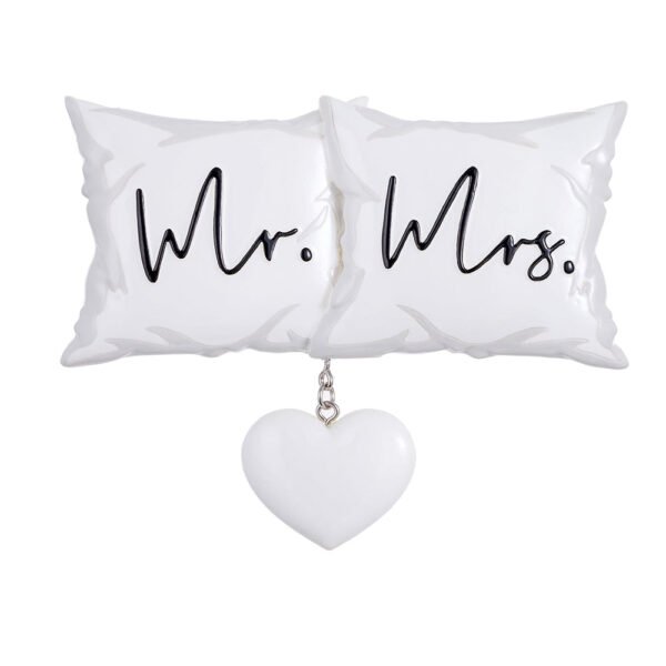 Personalized Mr. & Mrs. Pillows Ornament - Image 2