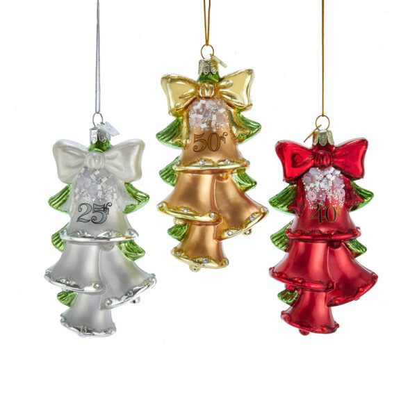 Personalized Anniversary Bell Ornament - Image 2
