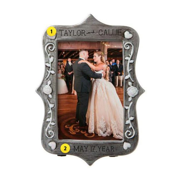Personalized Wedding Picture Frame Ornament